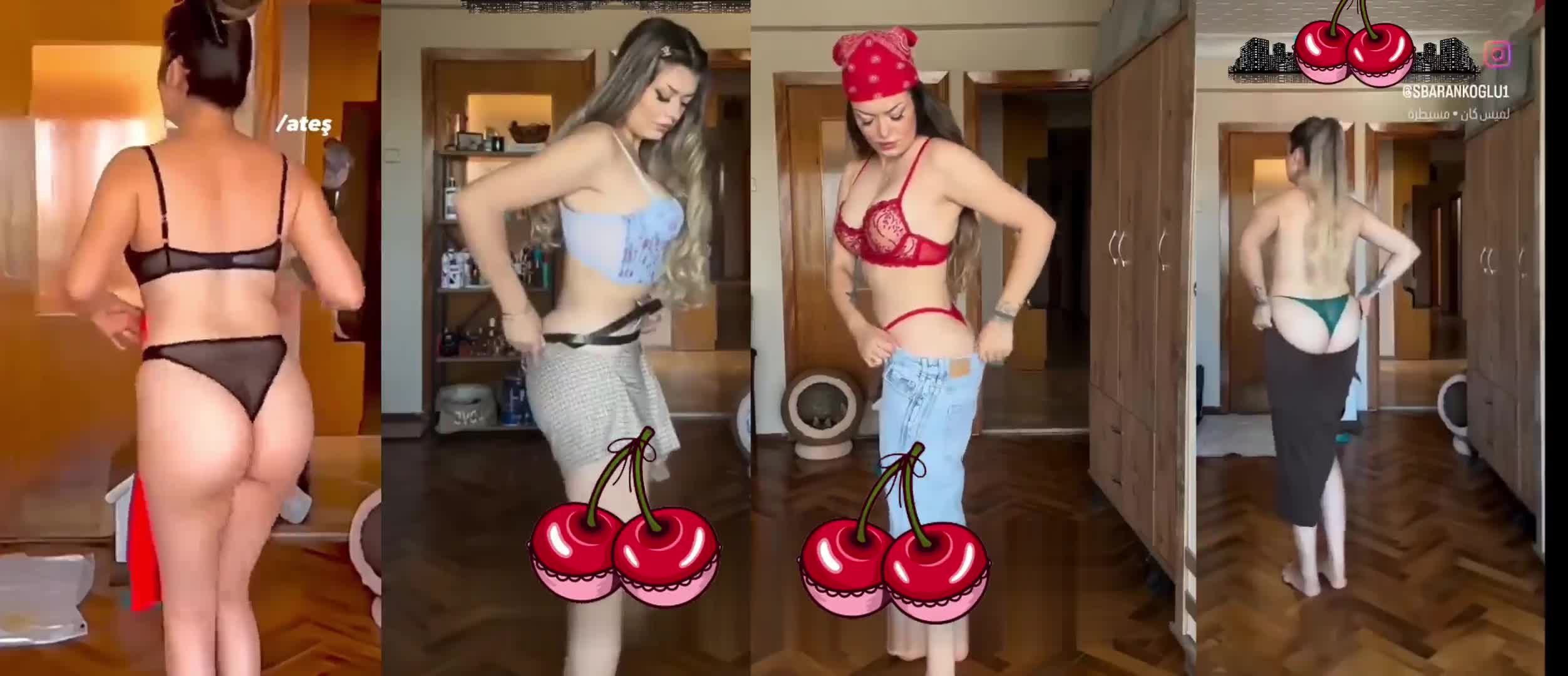 Simge Barankoğlu Kiraz Tutup Domalıyor