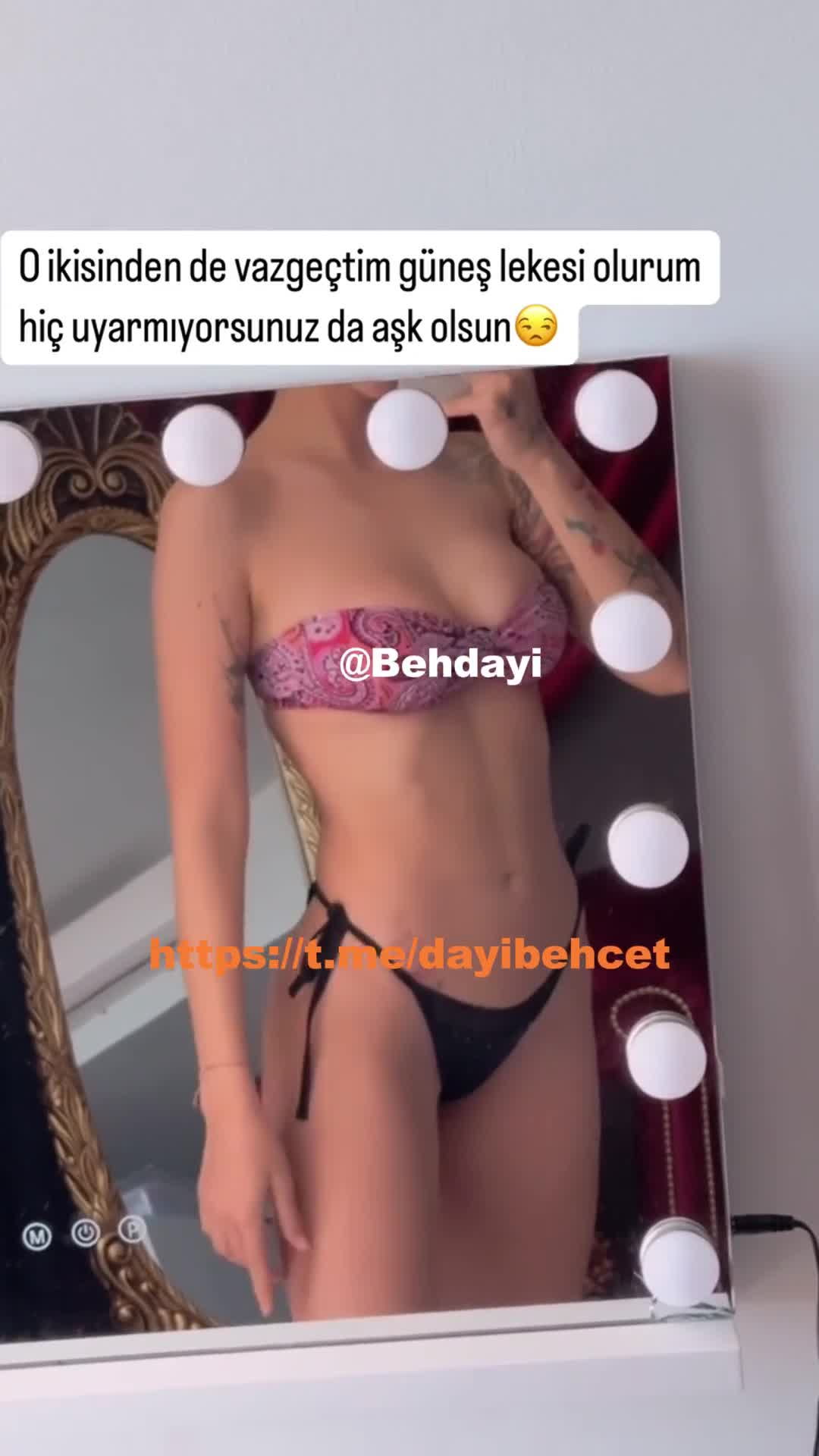 Şeyda Nur Tunç Pembe Bikini Kalça Sallama